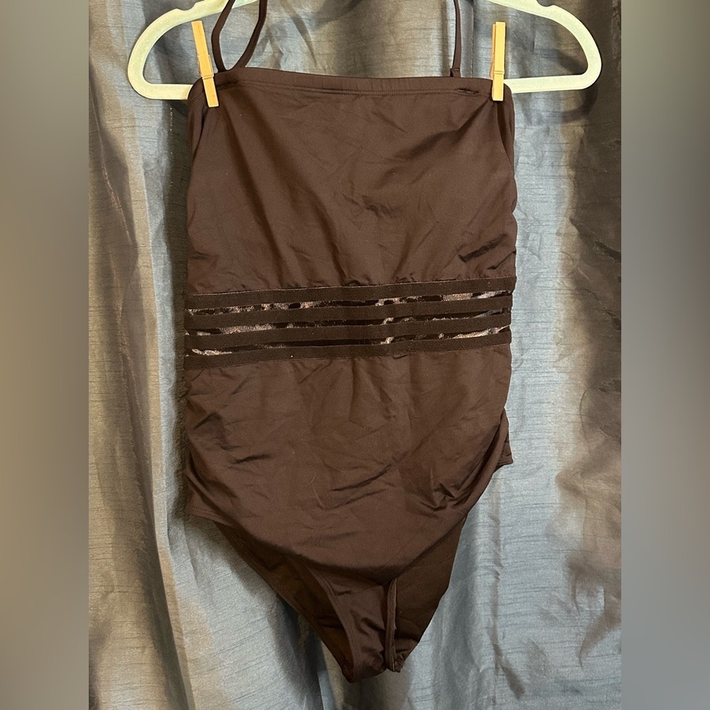 Holipick Elegant One-Piece Swimsuit with Peeping Middle and Tummy Control NWT